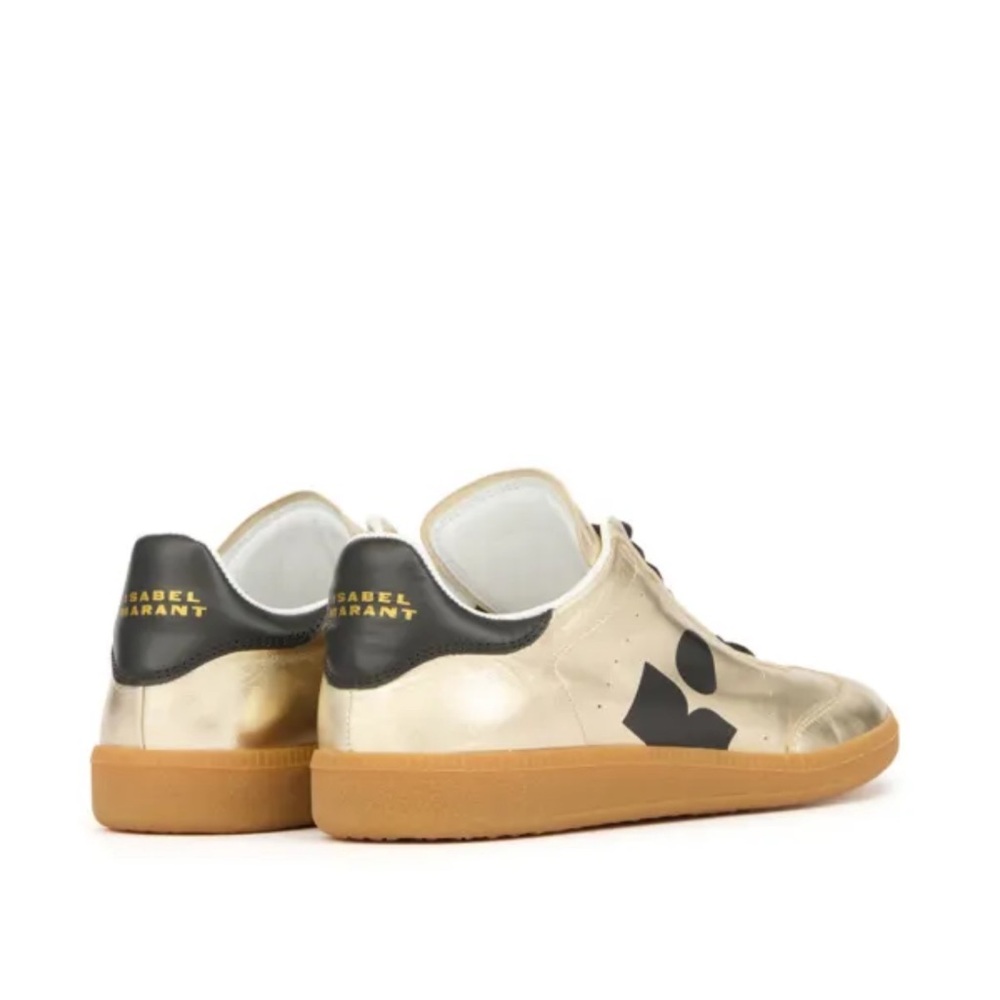 Isabel Marant Kaycee Sneakers light gold/black Metallic Shoes 38/ 8 New - Picture 3 of 8